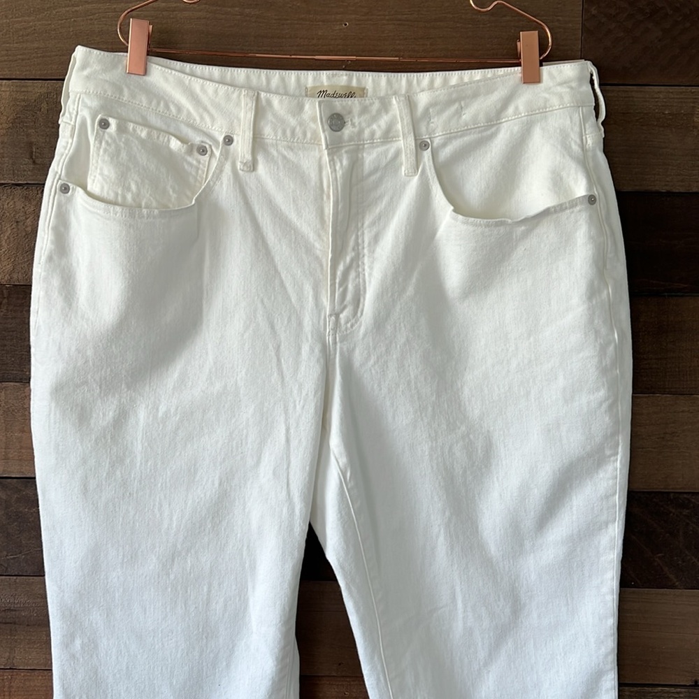 NWT Madewell Women's The Plus Curvy Perfect Vintage Jean in Tile White - Picture 4 of 10
